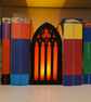 Gothic Cathedral Window Bookshelf Booknook With Fake Tealight 