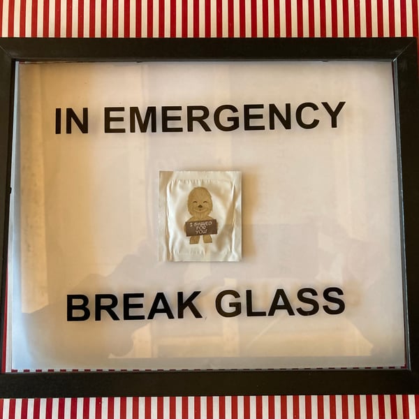 I shaved for you Wookiee condom emergency brake glass frame 