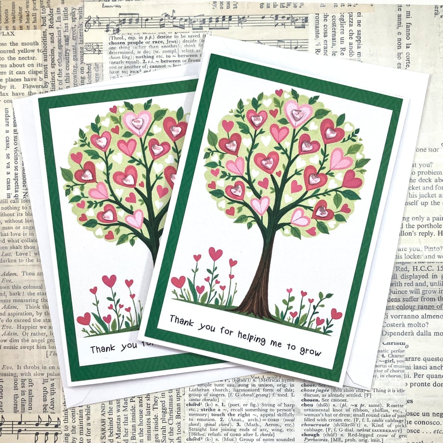 Thank you teacher cards - pack of 2