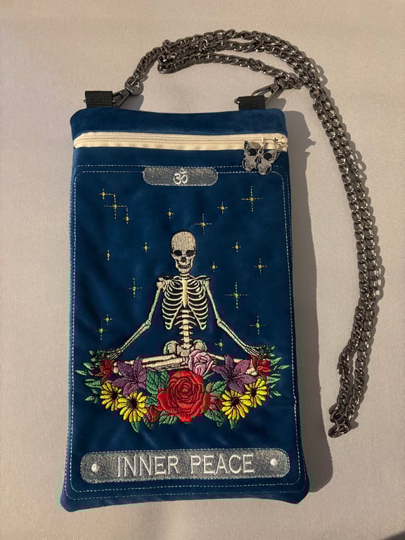 Embroidered Tarot inspired - Inner Peace  - Velour