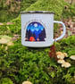 Enamel Hiking mug, Camping mug Hiker Gift - Image 1