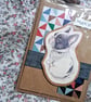 watercolour print greeting card handmade- no 3 frenchie