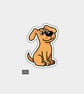 Funny Vinyl Sticker For Adults - Cute Grumpy Dog