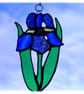 Iris Suncatcher Stained Glass Blue Purple Flower 027 - Image 4