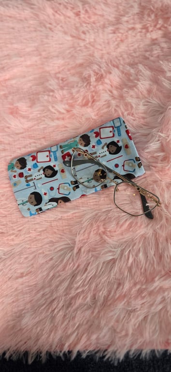 Handmade soft personalised glasses case