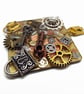 Handmade Fridge Magnet in Steampunk Style with Keys, Locks and Cogs - Image 7