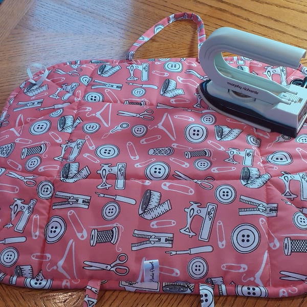 travel and crafting iron caddy and mat