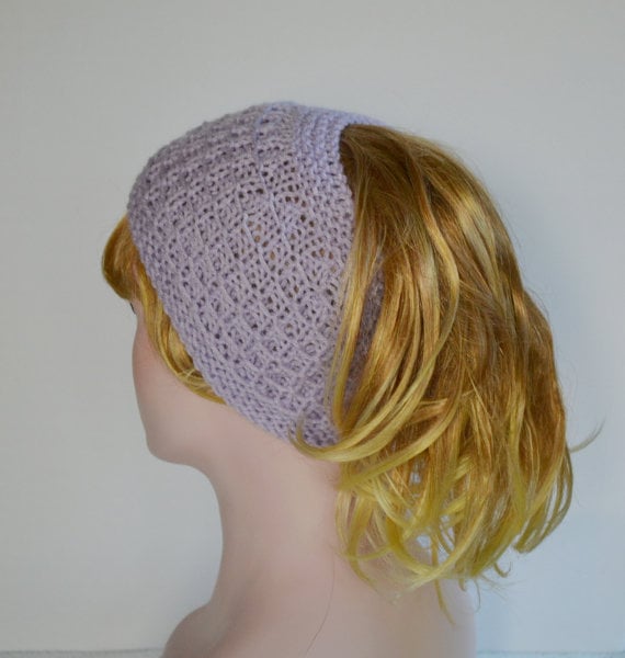 Lilac PonyTail Hat, Tube Hat, Jogging, KeepFit Yoga Headband