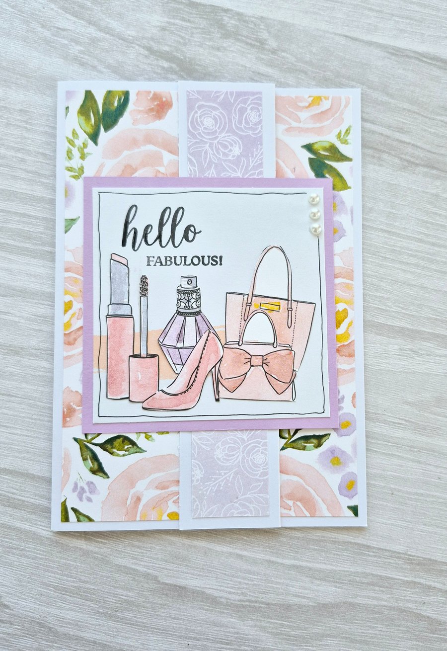 Handmade Female Floral Card