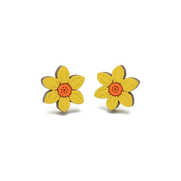 Spring Daffodil Stud Earrings