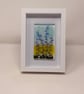 Framed Fused Glass Blue Wildflowers