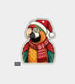 Funny Christmas Gift Tags For Adults, 6pk - Parrot In Santa Hat