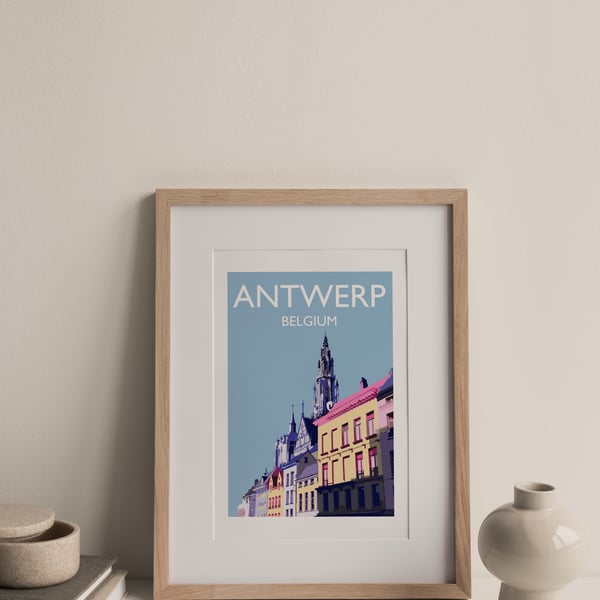 Antwerp, Belgium Giclee Travel Print (unframed)