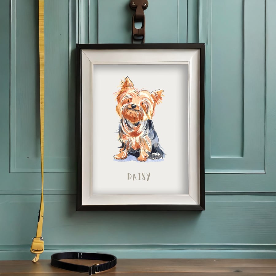 Yorkshire Terrier Personalised Dog Print