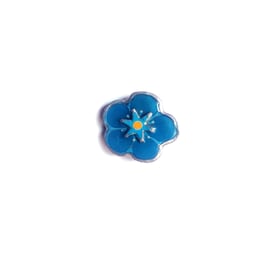 Single Forget Me Knot Blue Flower Power Brooch by EllyMental