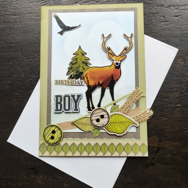 Stag Card, Male Birthday Card