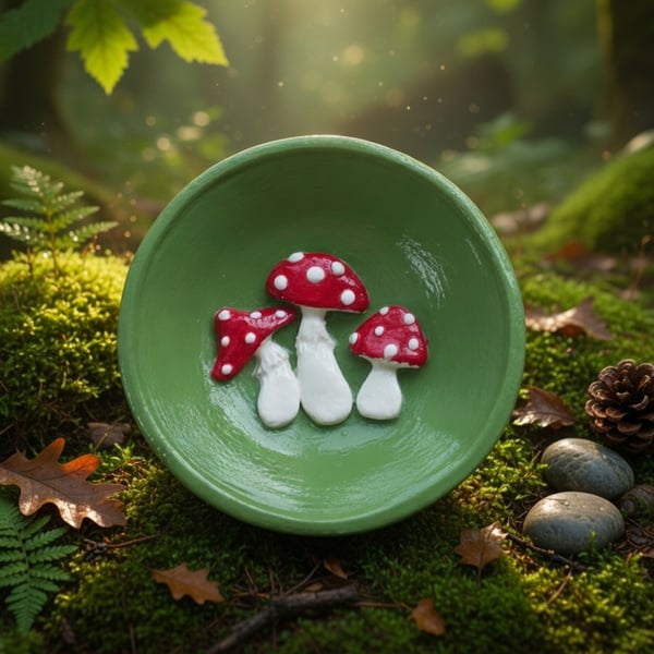 The Enchanted Toadstool Trinket Dish