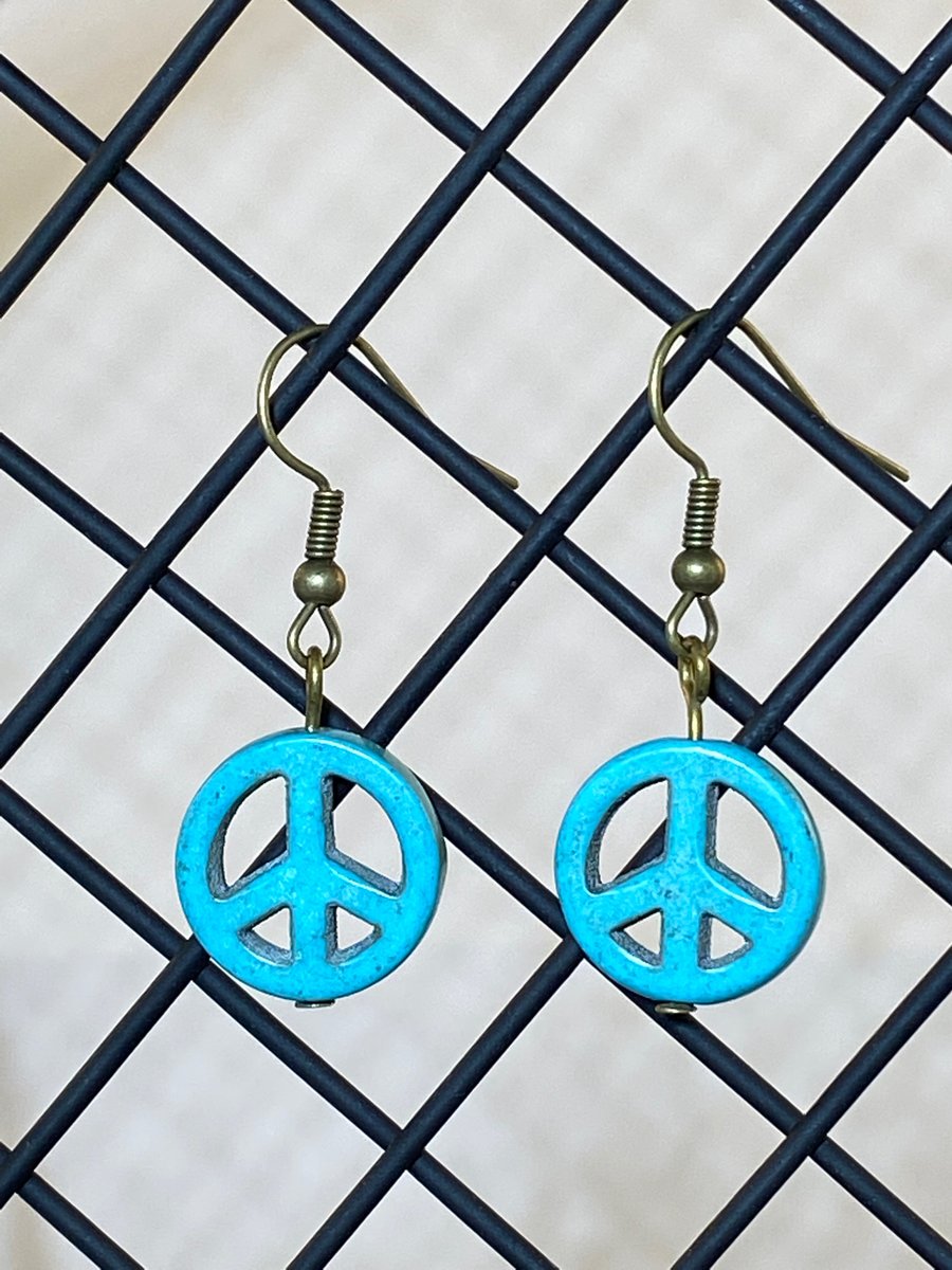 Blue CND earrings 