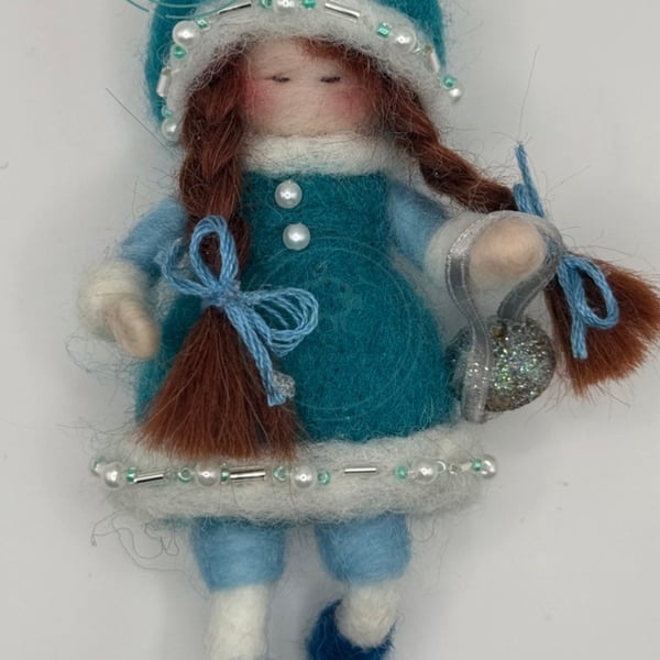Forest Fairy - Winter - hanging decoration