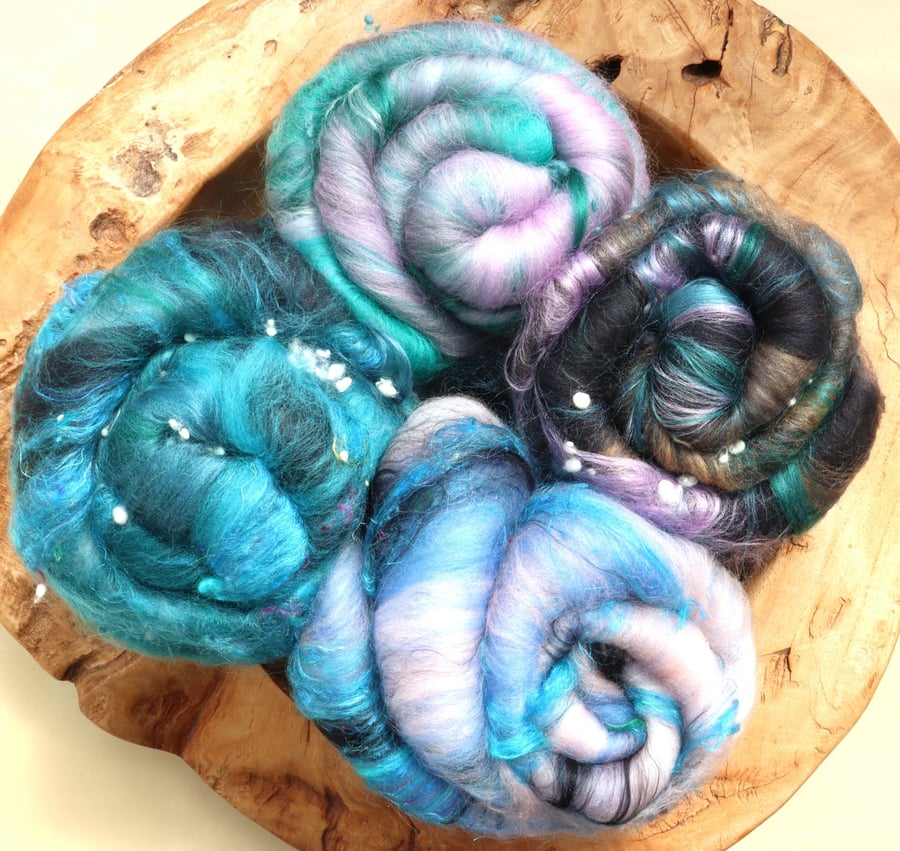British Birds Inspired Batt Box No.1 for Spinning 200g (Four x 50g)