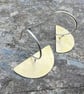 Brass Half Moon Dangle Earrings - Image 1