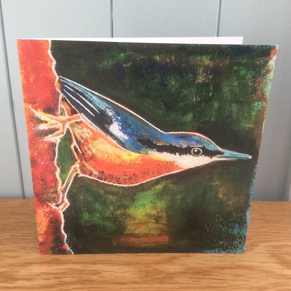 Nutty - charity greeting card of a Nuthatch
