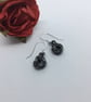 Antique Black Iron Infinity Love Knot Earrings 6th Anniversary Wife Gift Idea - Image 5