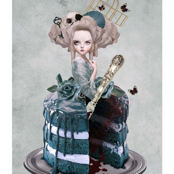 Quirky Marie Antoinette Art Print 