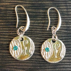Typewriter store key earrings