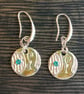     Perfectly Imperfect Ocean design disc earrings. - Image 1