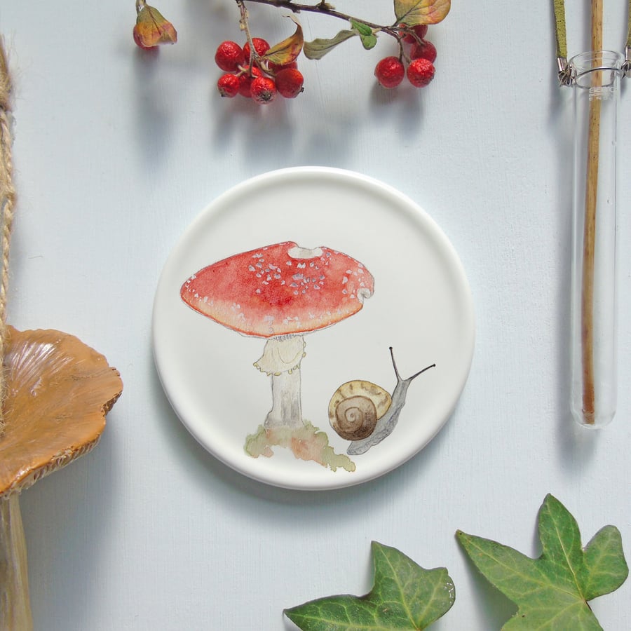 Toadstool mini wall plate