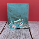 Glass Seed Bead Bracelet - Pansies