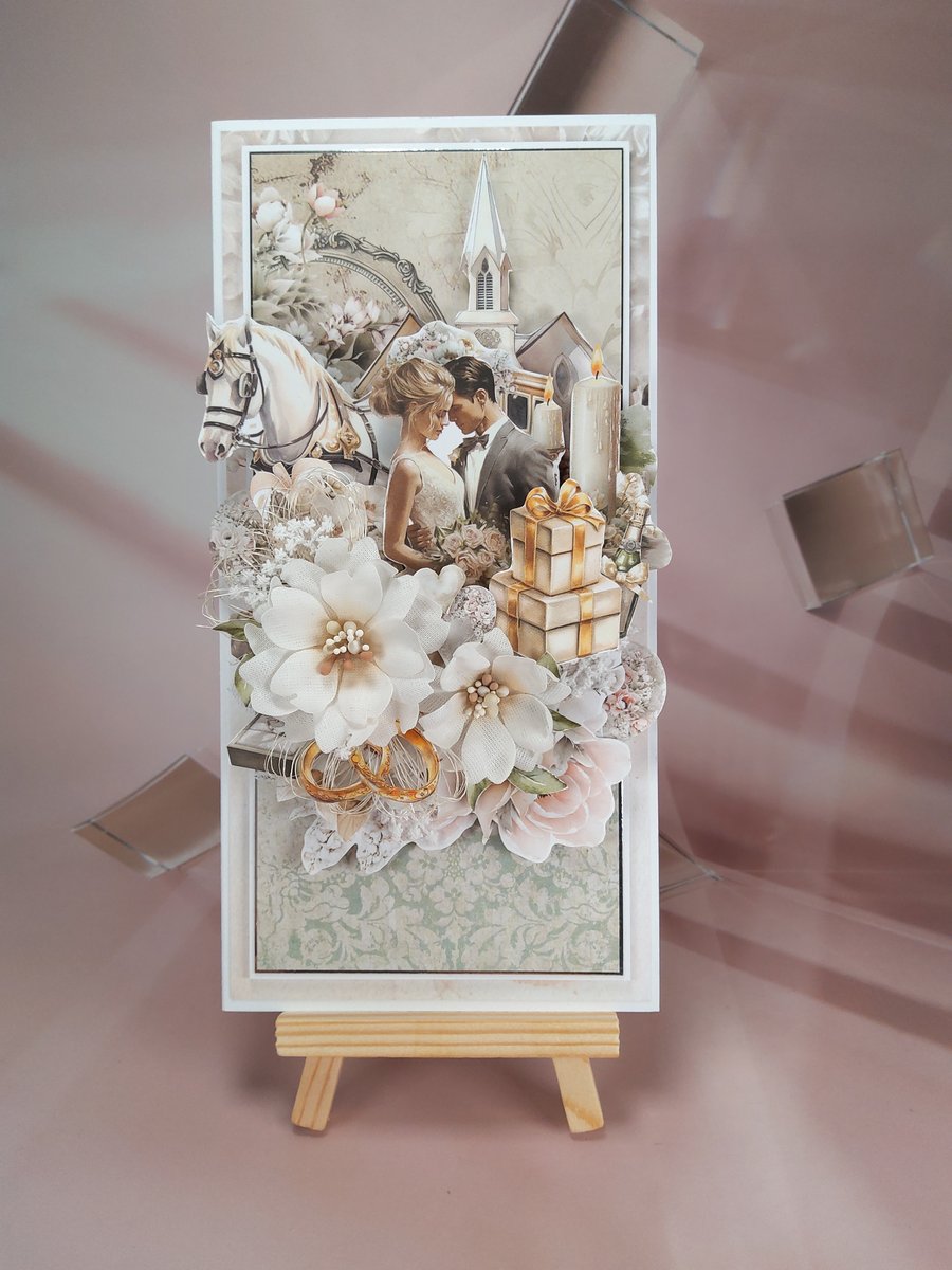 Handmade Wedding Crad - Boxed & Redy to Gift (Z)