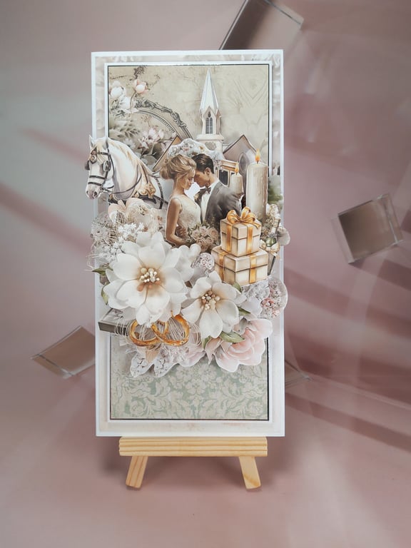 Handmade Wedding Crad - Boxed & Redy to Gift (Z)