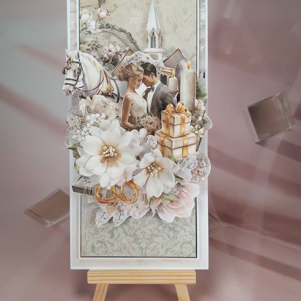 Handmade Wedding Crad - Boxed & Redy to Gift (Z)