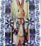 Gentleman Rabbit - Hand Crafted Decoupage Greeting Card - Blank (3140)