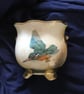 Kingfisher. Handpainted and Gilded Bone China Planter