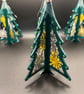 Christmas decorations- hand made hanging Christmas trees 