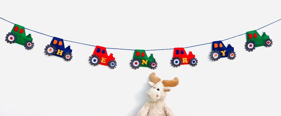 Personalised Tractor Bunting