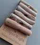 Set of six chunky driftwood toggle buttons with single hole - Image 5