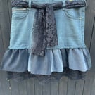 Women’s denim ruffled skirt Size 14