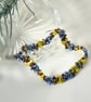 Colourful seed bead daisy chain bracelet with extender chain. - Image 2
