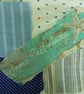 Upcycled slow stitching kit includes fabric, buttons, thread, lace, ribbon - Image 5