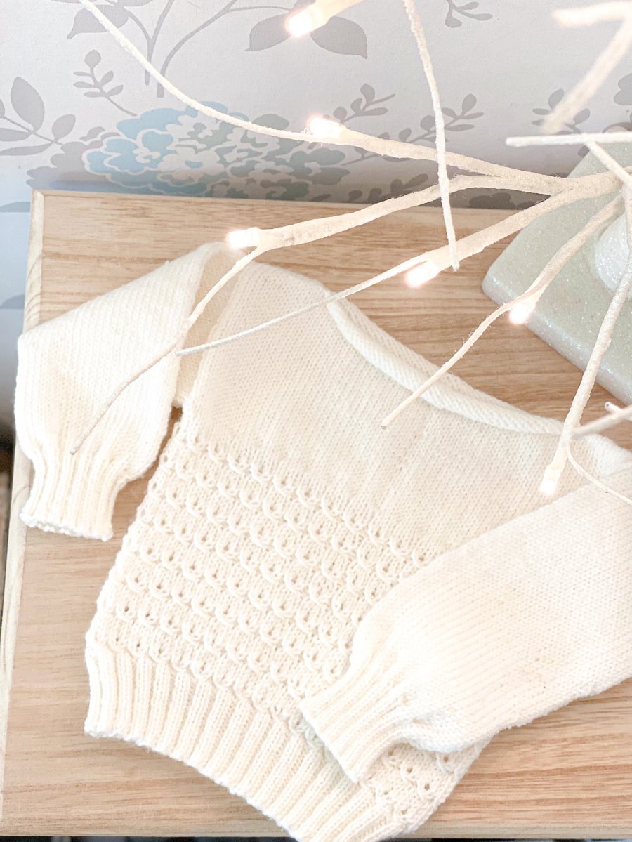 Traditional cream baby jumper 