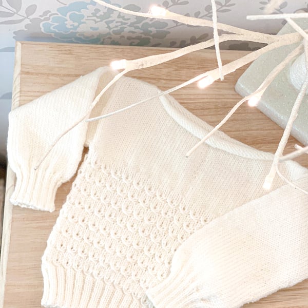 Traditional cream baby jumper 