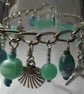 Blues, Greens & Silver Seashell Charm Bracelet  - Image 3