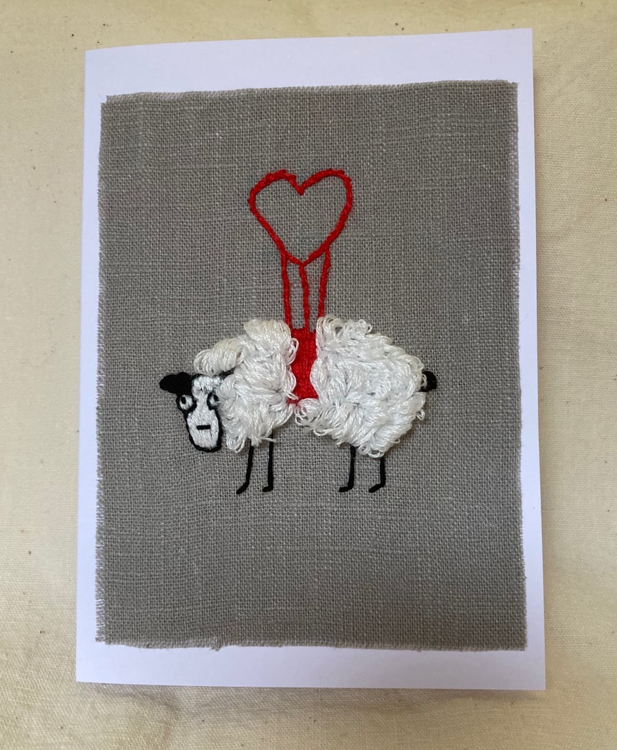 Flying sheep card