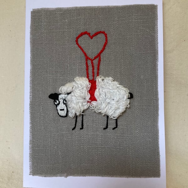 Flying sheep card