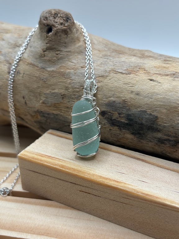 Scottish Sea Glass Necklace – Genuine Beach Glass Pendant – Ocean Inspired Gift