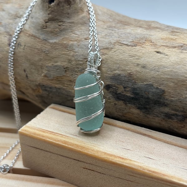 Scottish Sea Glass Necklace – Genuine Beach Glass Pendant – Ocean Inspired Gift
